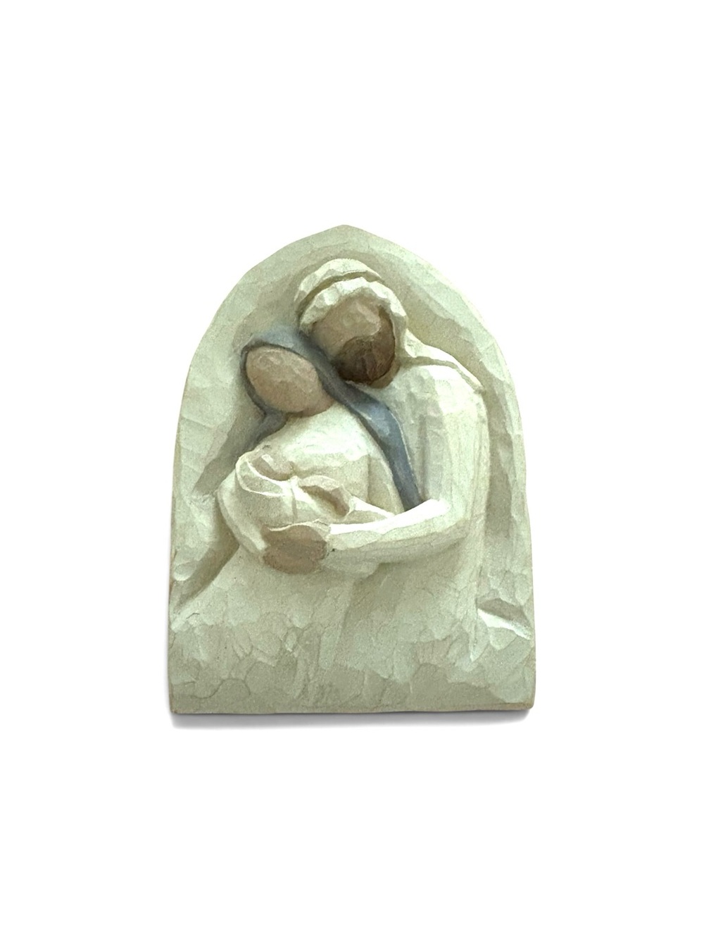 Willow Tree Style Cream Family Figurine Wall Plaque - Embrace